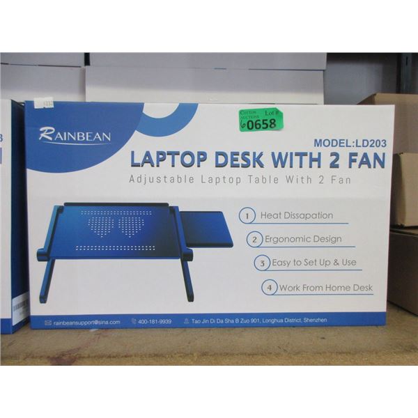 6 Rainbean LD203 Laptop Desks with 2 Fans