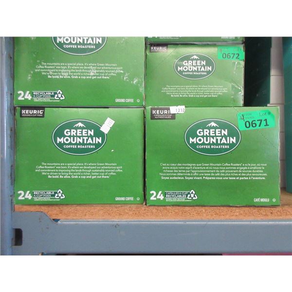 4 Boxes of Green Mountain K-Cup Coffee