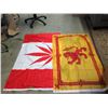 Image 1 : 1 Marijuana Canada Flag & 1 Scotland Lion Rampart Flag