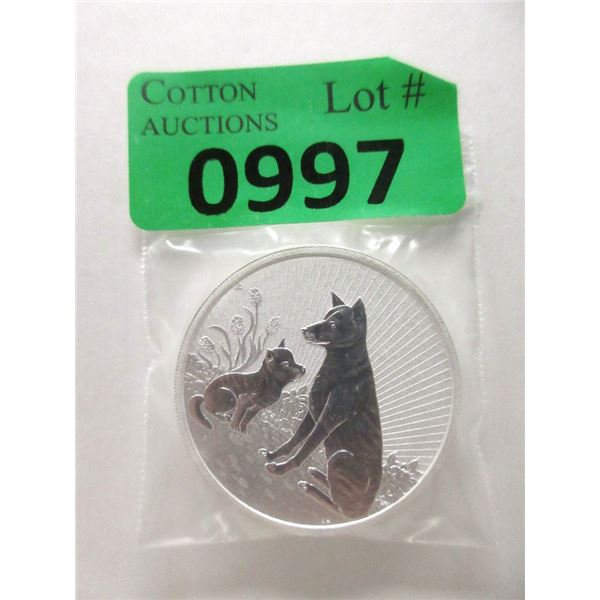 2 Oz. .9999 Silver 2022 Mother & Baby Dingo Coin