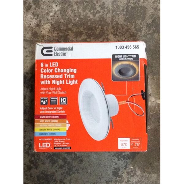 Commercial electric 6 inch LED  Color changing recessed trim with night light