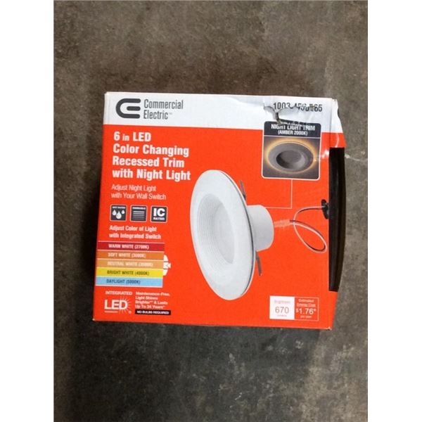 Commercial electric 6 inch LED  Color changing recessed trim with night light