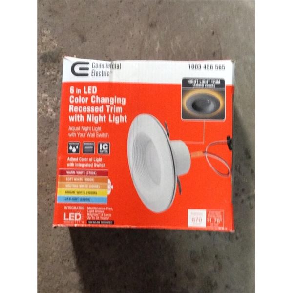 Commercial electric 6 inch LED  Color changing recessed trim with night light
