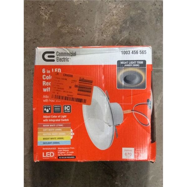 Commercial electric 6 inch LED  Color changing recessed trim with night light