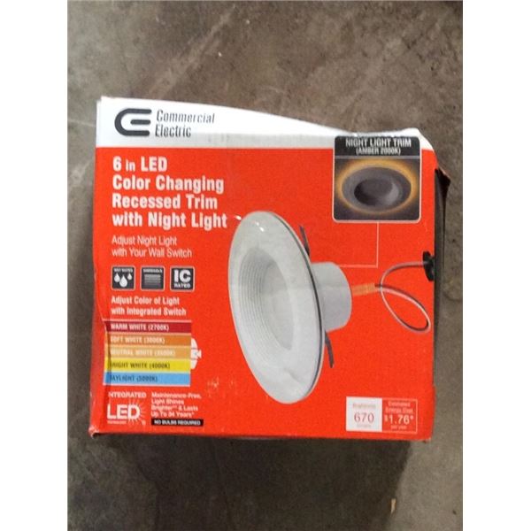 Commercial electric 6 inch LED  Color changing recessed trim with night light