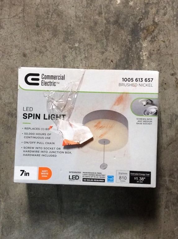 Commercial electric LED spin light 7 inch