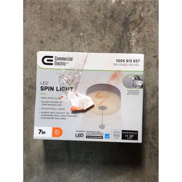 Commercial electric LED spin light 7 inch
