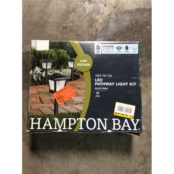 Hampton bay 6 pack kit LED path way light kit black finish