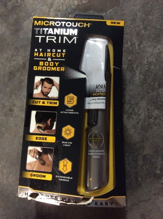 Micro touch titanium trim at home haircut and body grooming