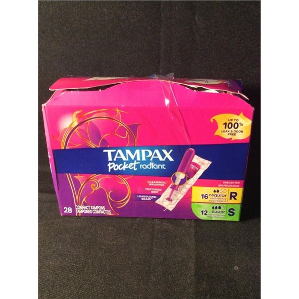 Tampax pocket radiant tampons 28