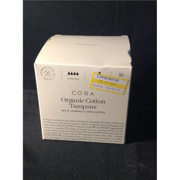 Organic tampons cotton 16