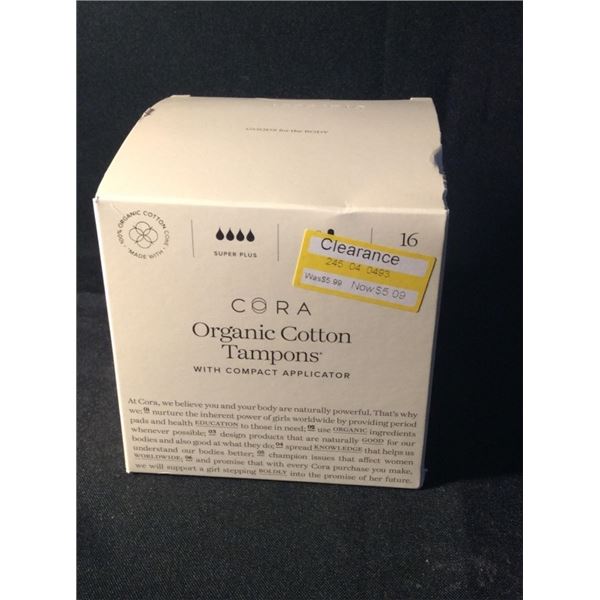 Organic tampons cotton 16