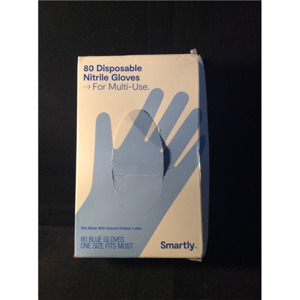 80 disposable blue gloves one size fits most