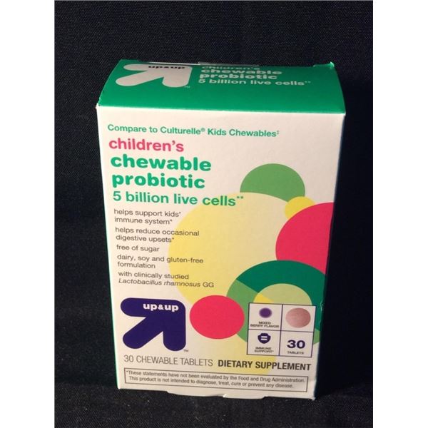 Up and up children’s chewable probiotic 30 tablets