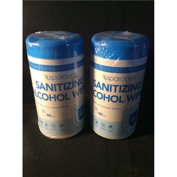 2  sanitizing alcohol wipes