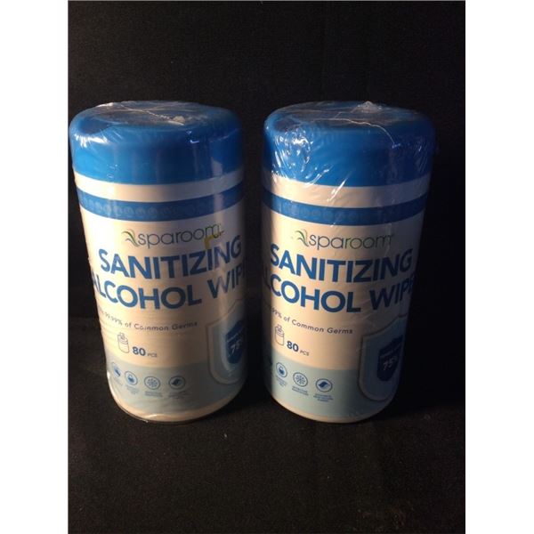 2  sanitizing alcohol wipes