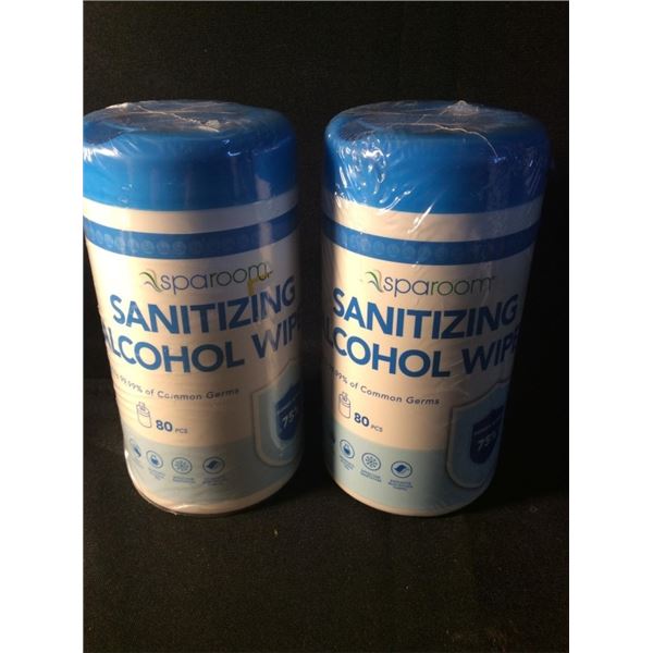 2  sanitizing alcohol wipes