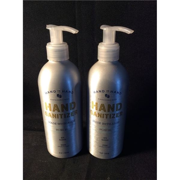 Hand in hand hand sanitizer made with aloe