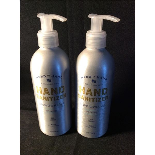 Hand in hand hand sanitizer made with aloe