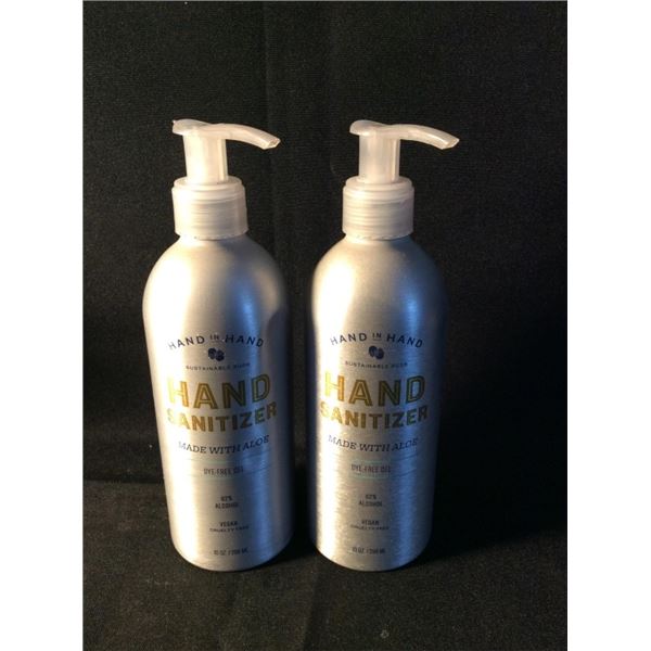 Hand in hand hand sanitizer made with aloe