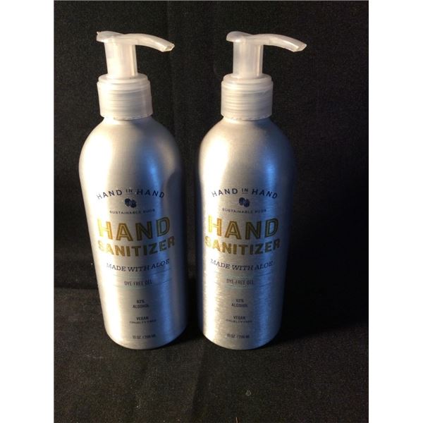 Hand in hand hand sanitizer made with aloe