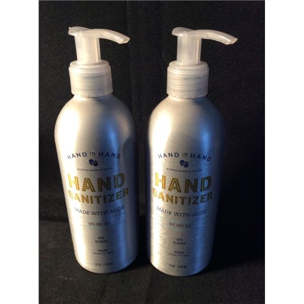 Hand in hand hand sanitizer made with aloe