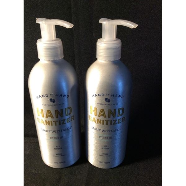 Hand in hand hand sanitizer made with aloe