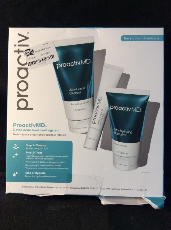 Proactive MD three step acne treatment system