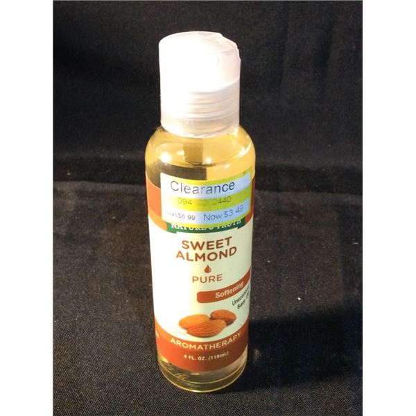 Natures truth sweet almond pure soothing unscented base oil aromatherapy retails for seven dollars