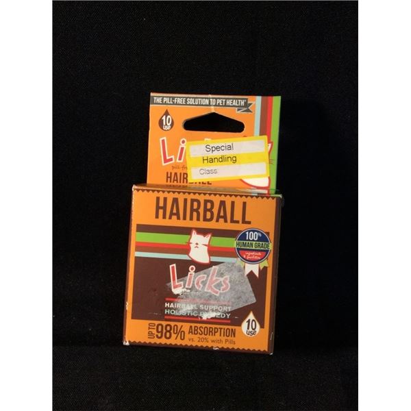 Hairball licks hairball support for cats