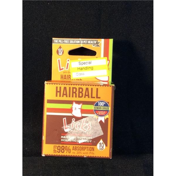 Hairball licks hairball support for cats