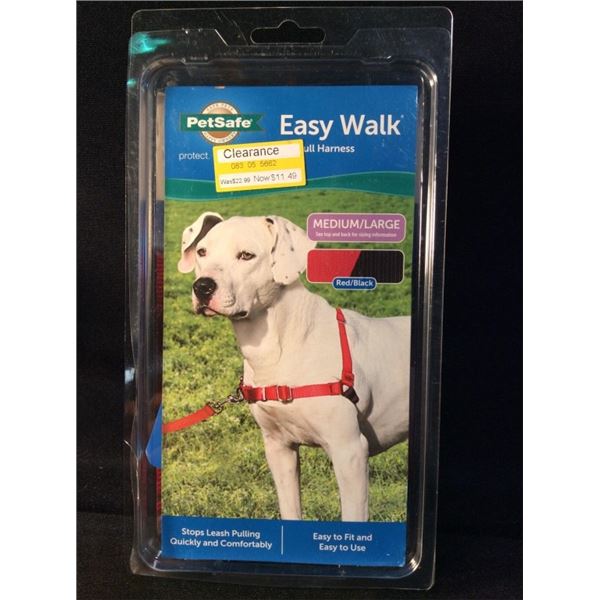 Pet safe easy walk no pull harness size medium/large red and black