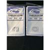 Image 1 : 2  White 84 inch round tablecloth heavy duty plastic
