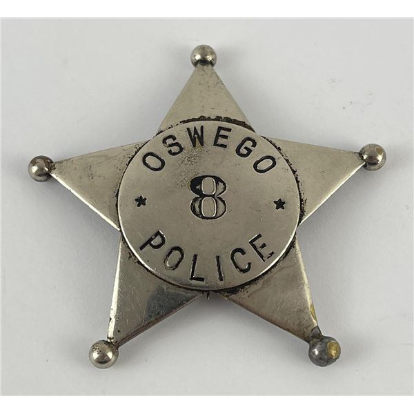 Antique Oswego New York Police Star Badge
