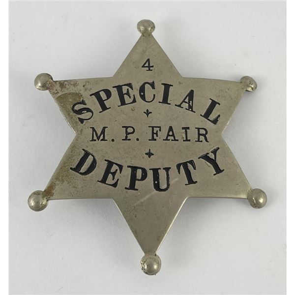 Antique Special Deputy Sheriff Police Star Badge