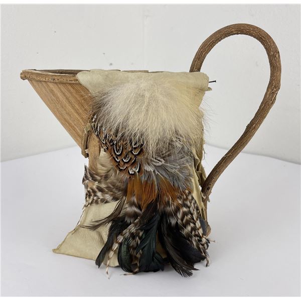 Native American Indian Made Basket Pitcher