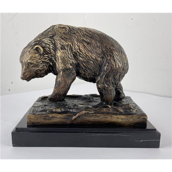 Large Bronze Grizzly Bear Sculpture