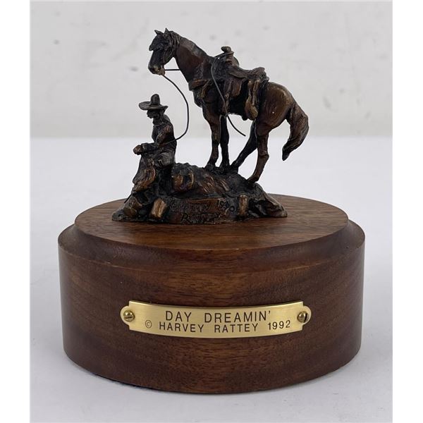 Harvey Rattey Cowboy Bronze Montana