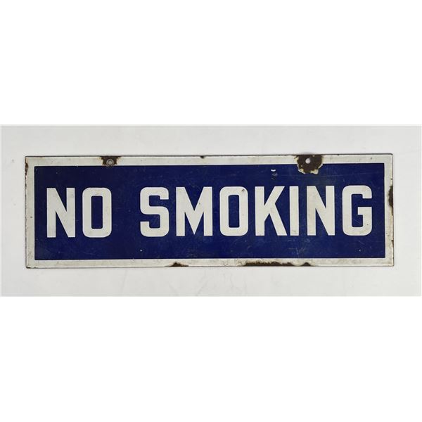 Antique Porcelain No Smoking Gas Station Sign