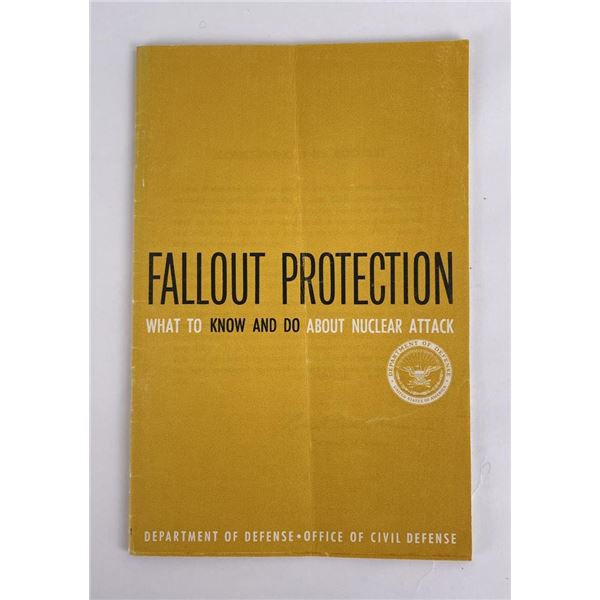 Civil Defense Nuclear Fallout Protection Booklet