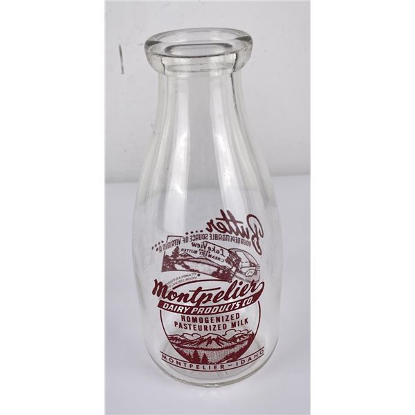 Montpelier Idaho Dairy Products Milk Bottle