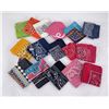 Image 1 : Lot of 16 Vintage Cowboy Handkerchiefs Bandanas
