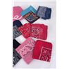 Image 4 : Lot of 16 Vintage Cowboy Handkerchiefs Bandanas