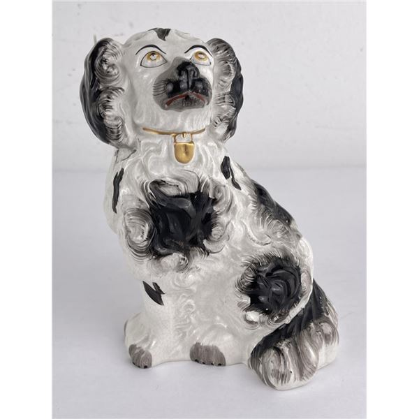Unusual Antique Staffordshire Pottery Dog