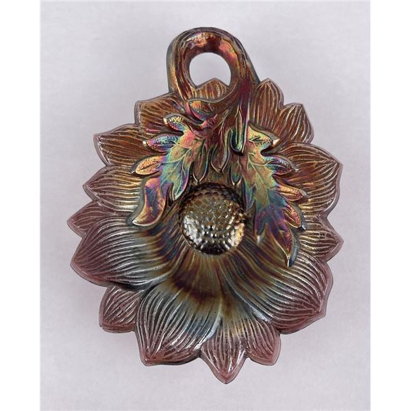 Antique Millersburg Carnival Glass Sunflower Dish