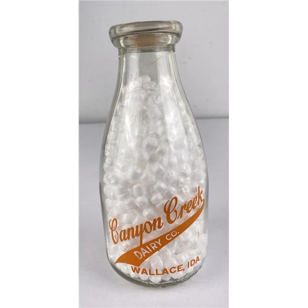 Canyon Creek Dairy Milk Bottle Wallace Idaho