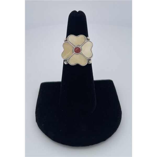 Zuni Sterling Silver Flower Ring