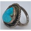 Image 4 : Navajo Old Pawn Sterling Turquoise Ring