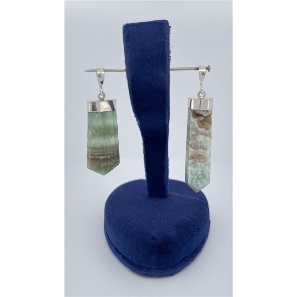 Lot of Two Kavi Calcite Sterling Silver Pendants