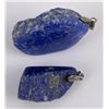 Image 3 : Lot of Two Lapis Lazuli Pendants Sterling Silver
